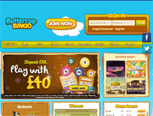 Tablet Screenshot of buttercupbingo.com